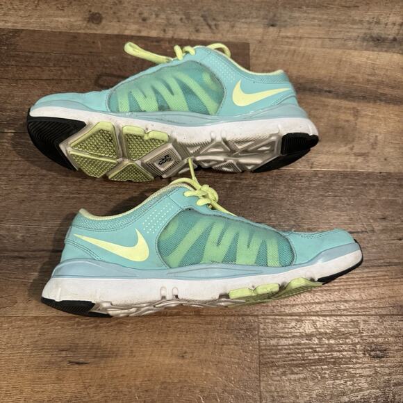 Nike Flex Trainer 2 Aqua Volt 7.5 Walking Running Cross Training Gym READ - Picture 7 of 12